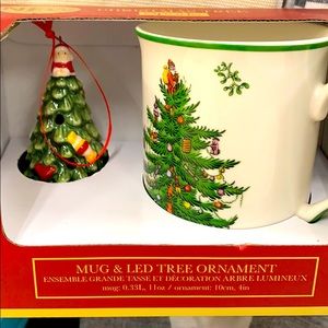 NWT SPODE LED Tree Ornament & Mug Gift Set